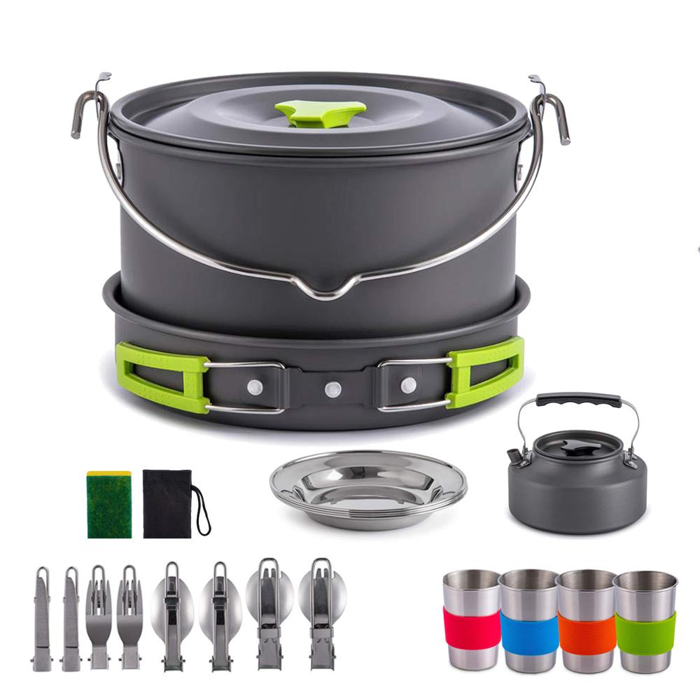 21Pieces Camping Cookware Set | Stackable Portable Cookware