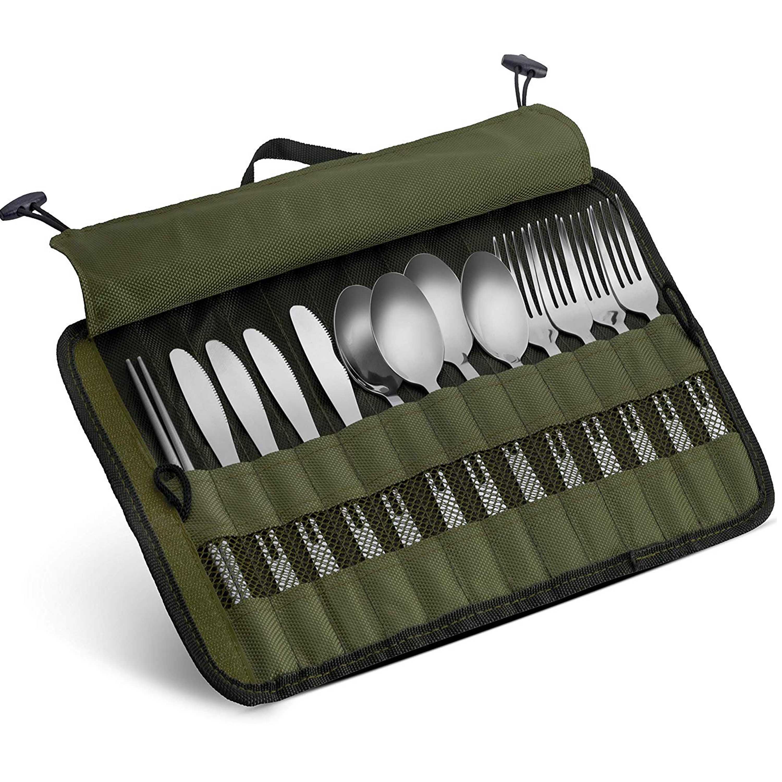 13 Piece Stainless Steel Picnic Utensil Set